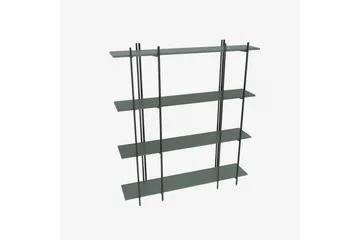 Kirjahylly Oshkosh 160 cm - Musta/Vihreä - Säilytys - Hylly - Kirjahylly