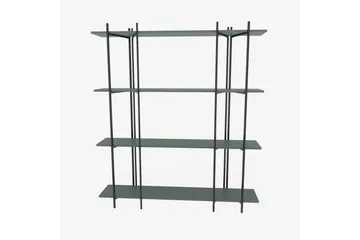 Kirjahylly Oshkosh 160 cm - Musta/Vihreä - Säilytys - Hylly - Kirjahylly