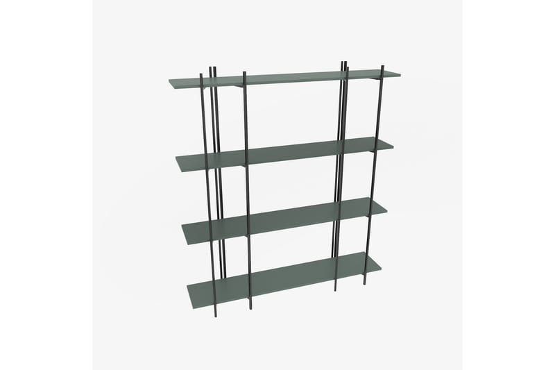 Kirjahylly Oshkosh 160 cm - Musta/Vihreä - Säilytys - Hylly - Kirjahylly