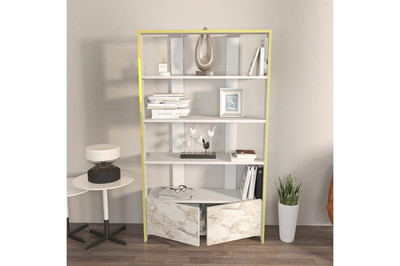 Kirjahylly Ossin Valkoinen - Valkoinen - Säilytys - Hylly - Kirjahylly