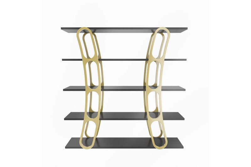 Kirjahylly Quenla Musta / Kulta - Musta / Kulta - Säilytys - Hylly - Kirjahylly