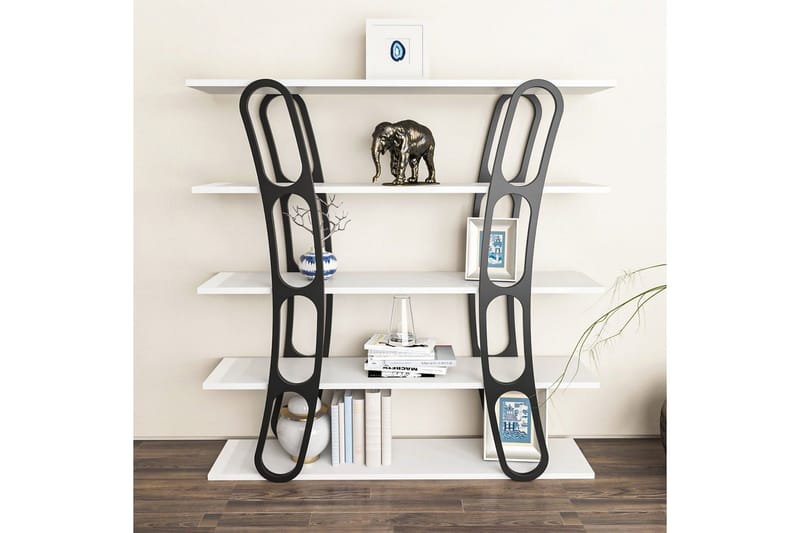 Kirjahylly Quenla Valkoinen / Musta - Valkoinen / Musta - Säilytys - Hylly - Kirjahylly