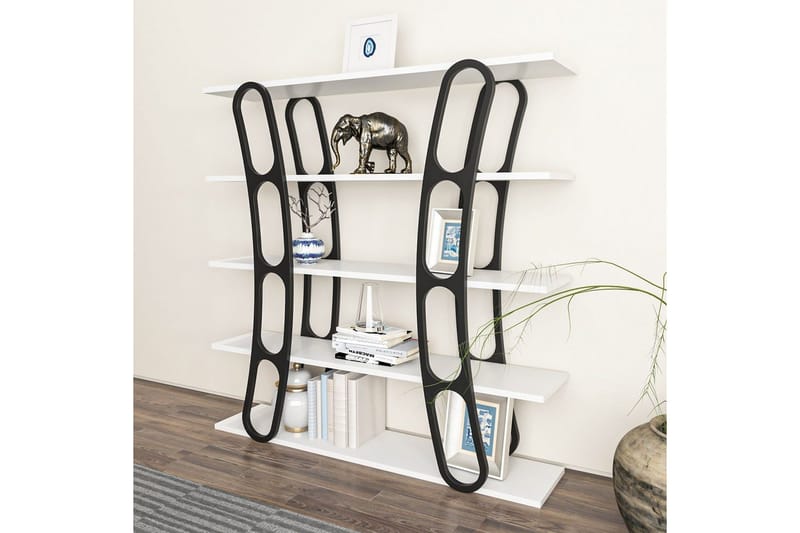 Kirjahylly Quenla Valkoinen / Musta - Valkoinen / Musta - Säilytys - Hylly - Kirjahylly