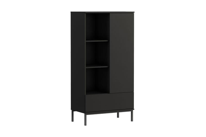 Kirjahylly Quertas 70x140x41 cm - Musta - Säilytys - Hylly - Kirjahylly