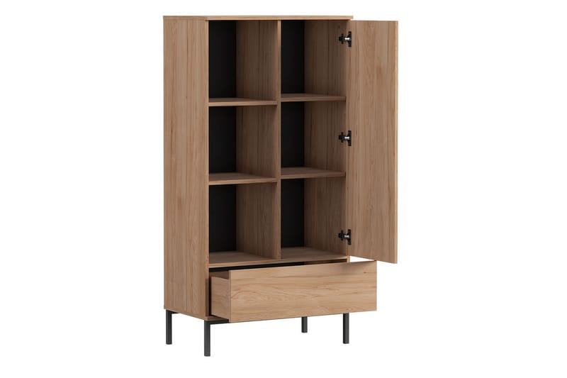 Kirjahylly Quertas 70x140x41 cm - Valkoinen/Musta - Säilytys - Hylly - Kirjahylly