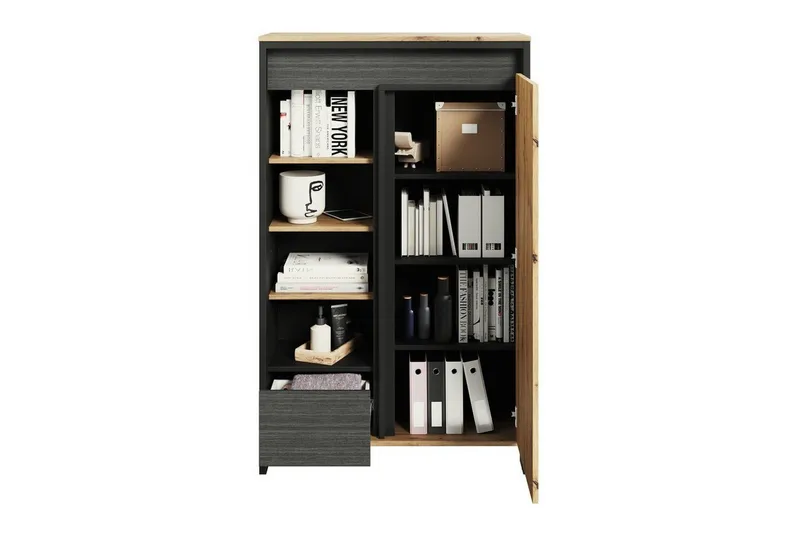 Kirjahylly Rathmore 87x38 cm - Musta - Säilytys - Hylly - Kirjahylly