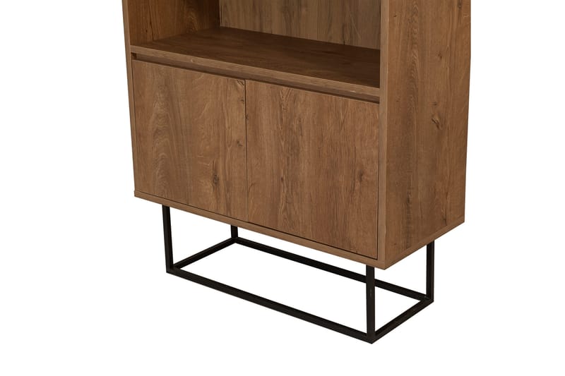 Kirjahylly Reah 80x36 cm 3 hyllyä - Tummanruskea/Musta - Säilytys - Hylly - Kirjahylly