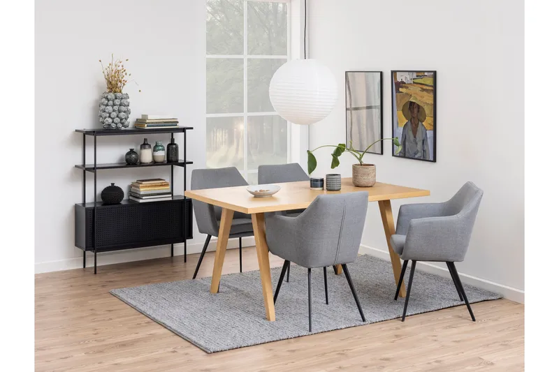 Kirjahylly Ricketts 113,8 cm - Musta - Säilytys - Hylly - Kirjahylly