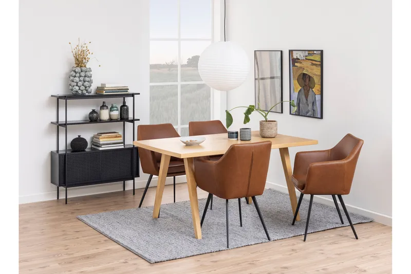 Kirjahylly Ricketts 113,8 cm - Musta - Säilytys - Hylly - Kirjahylly