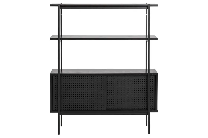 Kirjahylly Ricketts 113,8 cm - Musta - Säilytys - Hylly - Kirjahylly