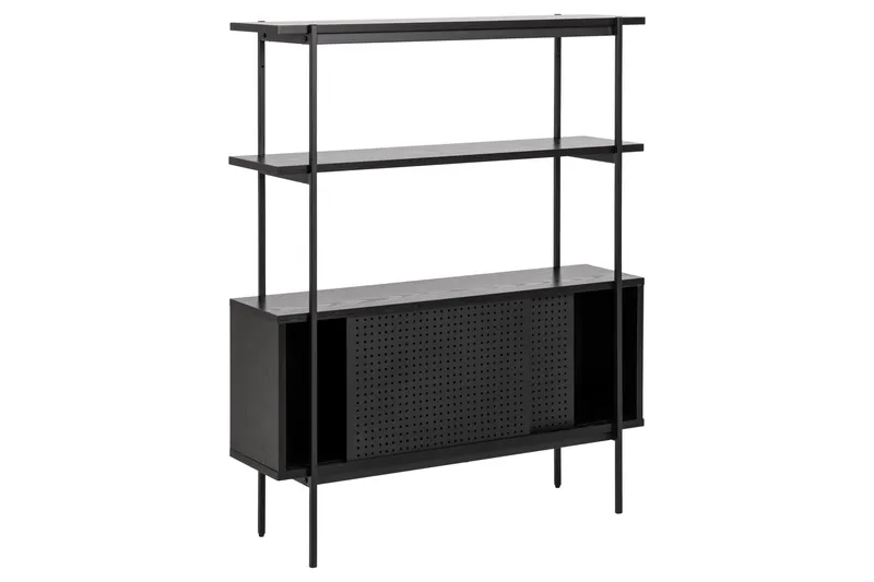 Kirjahylly Ricketts 113,8 cm - Musta - Säilytys - Hylly - Kirjahylly