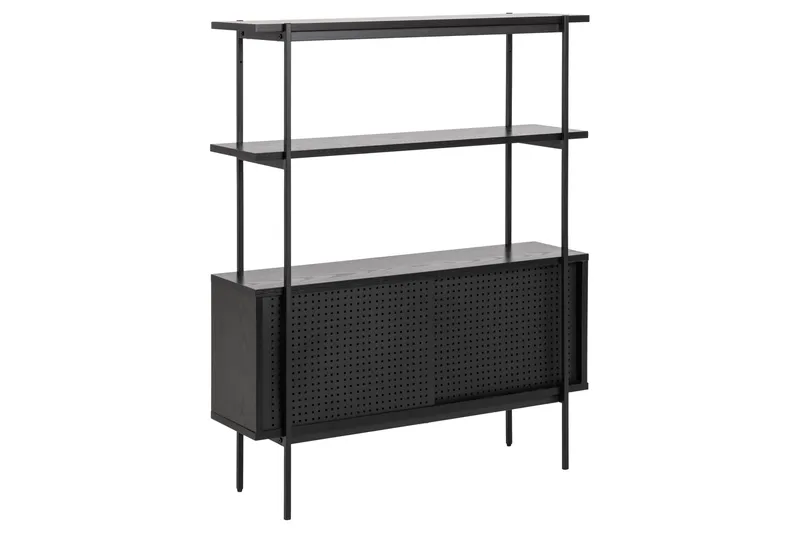 Kirjahylly Ricketts 113,8 cm, Musta