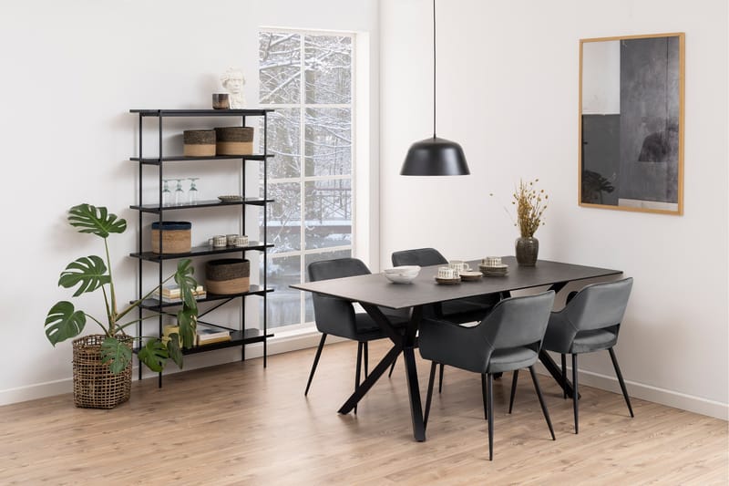 Kirjahylly Ricketts 172 cm - Musta - Säilytys - Hylly - Kirjahylly