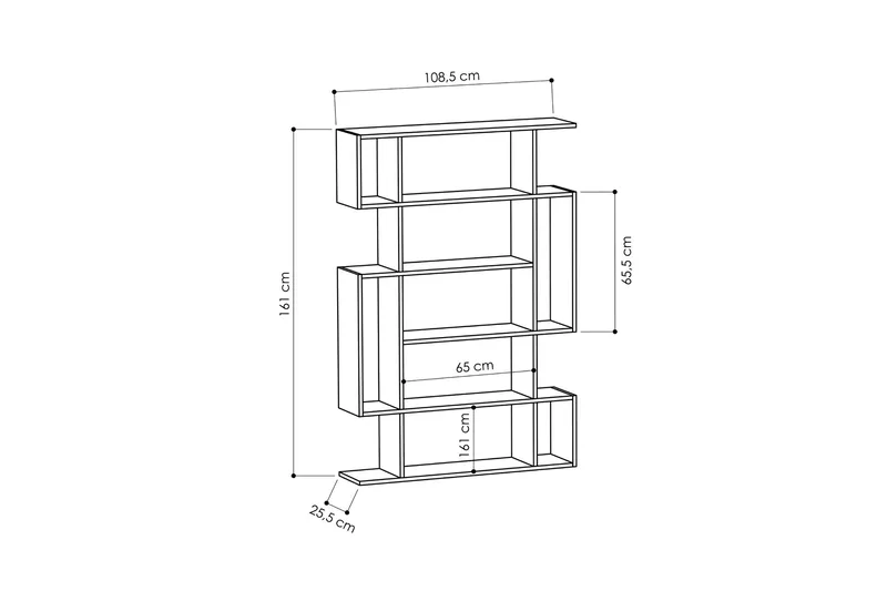 Kirjahylly Rodger - Säilytys - Hylly - Kirjahylly