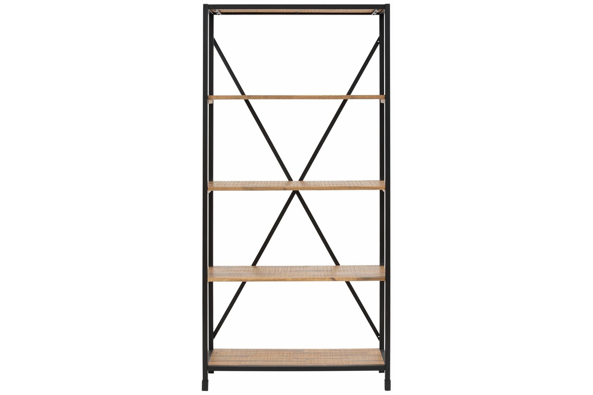 Kirjahylly Saigon 90x190 cm - Monivärinen/Akaasia/Metalli - Säilytys - Hylly - Kirjahylly