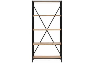 Kirjahylly Saigon 90x190 cm - Monivärinen/Akaasia/Metalli - Säilytys - Hylly - Kirjahylly