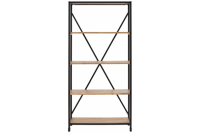 Kirjahylly Saigon 90x190 cm - Monivärinen/Akaasia/Metalli - Säilytys - Hylly - Kirjahylly