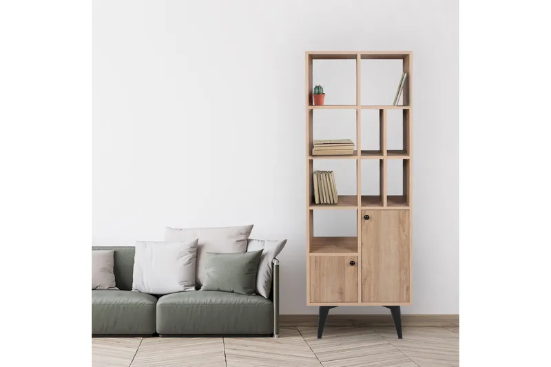 Kirjahylly Sanya 174x60 cm - Luonnonväri - Säilytys - Hylly - Kirjahylly