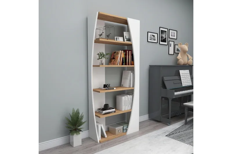 Kirjahylly Selge 63,6 cm, Ruskea/Valkoinen