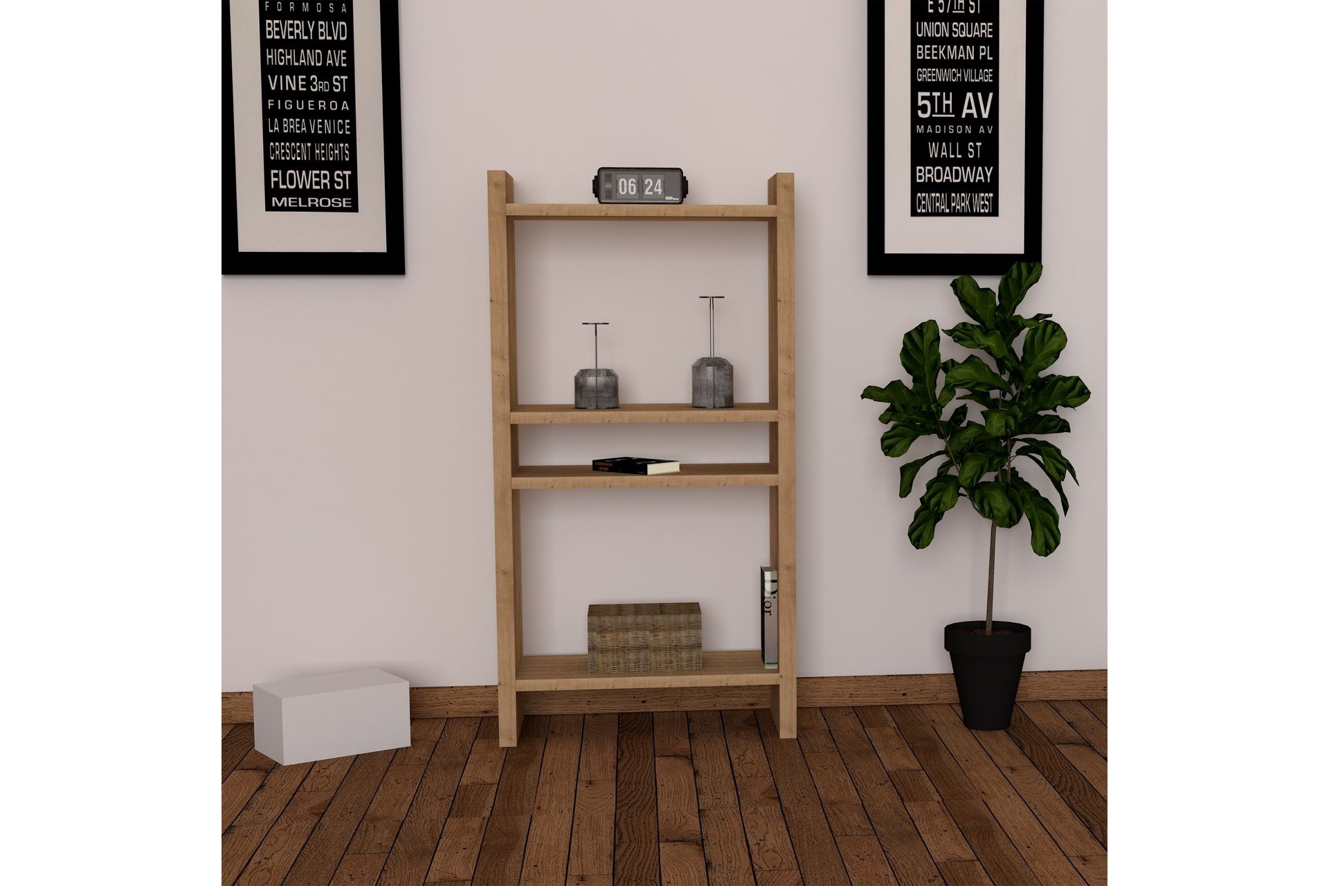 Kirjahylly Sharmonique 52 cm - Pähkinä - Säilytys - Hylly - Kirjahylly
