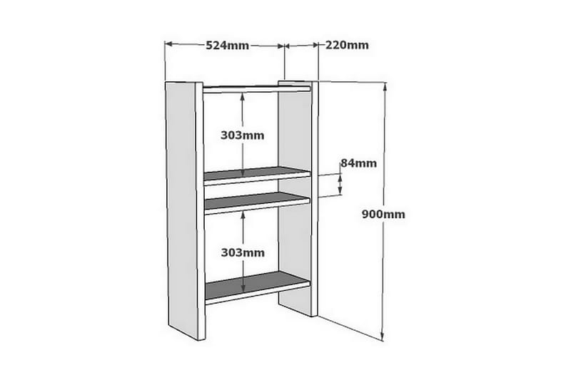Kirjahylly Sharmonique 52 cm - Pähkinä - Säilytys - Hylly - Kirjahylly