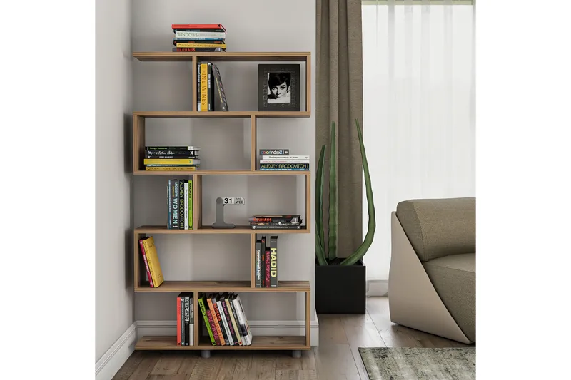 Kirjahylly Simonstad 156x20 cm 5 hyllyä - Luonnonväri - Säilytys - Hylly - Kirjahylly