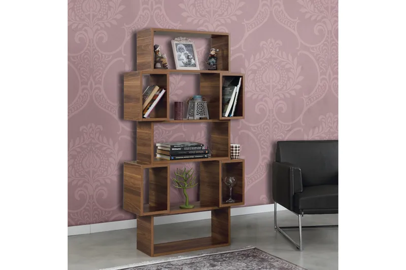 Kirjahylly Skoglund - Ruskea/Tammi - Säilytys - Hylly - Kirjahylly