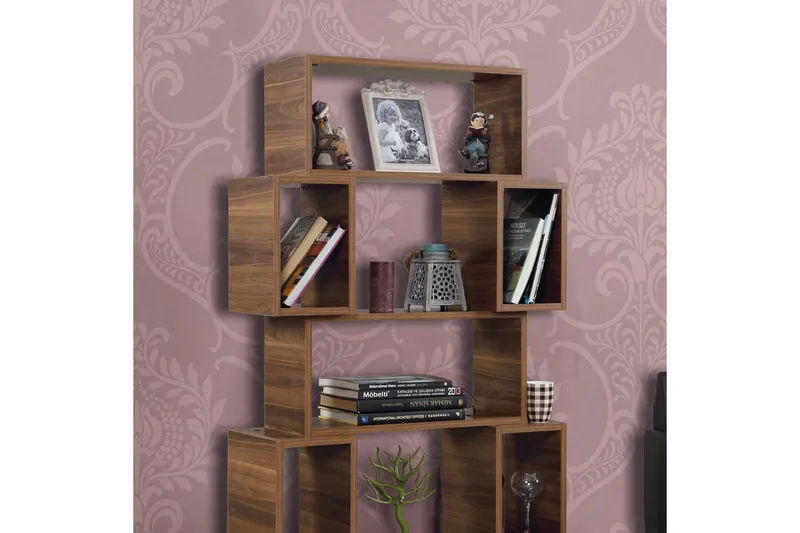 Kirjahylly Skoglund - Ruskea/Tammi - Säilytys - Hylly - Kirjahylly