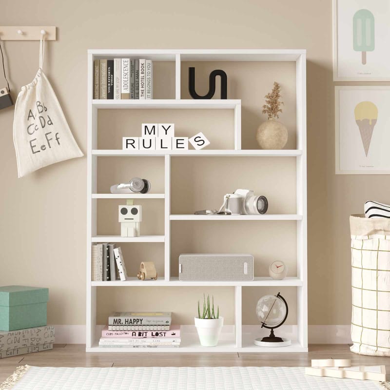 Kirjahylly Skye Decor Cleo Shelf (90 x 123,6 x 22 cm) Valkoinen - Valkoinen - Säilytys - Hylly - Kirjahylly