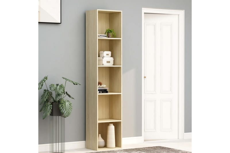 Kirjahylly Sonoma-tammi 40x30x189 cm lastulevy - Ruskea - Säilytys - Hylly - Kirjahylly