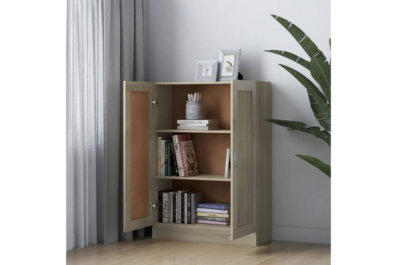Kirjahylly Sonoma-tammi 82,5x30,5x115 cm lastulevy - Ruskea - Säilytys - Hylly - Kirjahylly