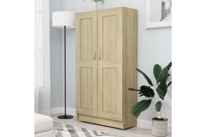 Kirjahylly Sonoma-tammi 82,5x30,5x150 cm lastulevy - Ruskea - Säilytys - Hylly - Kirjahylly