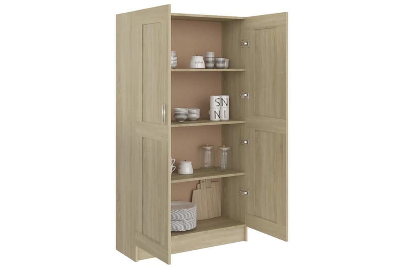 Kirjahylly Sonoma-tammi 82,5x30,5x150 cm lastulevy - Ruskea - Säilytys - Hylly - Kirjahylly
