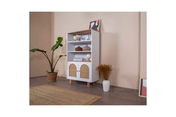 Kirjahylly Terra Valkoinen / Tammi - Valkoinen - Säilytys - Hylly - Kirjahylly