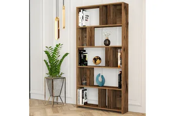 Kirjahylly Tibani 90x20 cm 5 hyllyä - Tummanruskea - Säilytys - Hylly - Kirjahylly