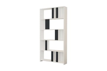 Kirjahylly Tibani 90x20 cm 5 hyllyä - Valkoinen/Antrasiitti - Säilytys - Hylly - Kirjahylly