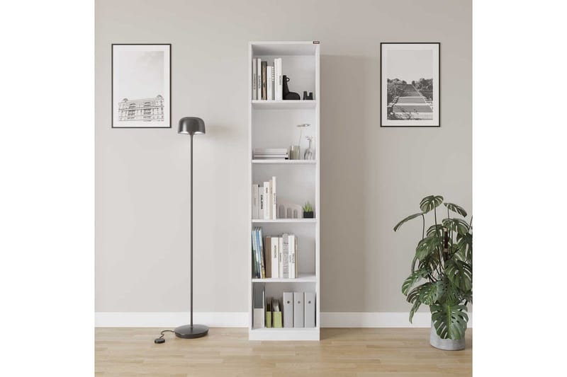 Kirjahylly Ticoman Valkoinen - Valkoinen - Säilytys - Hylly - Kirjahylly