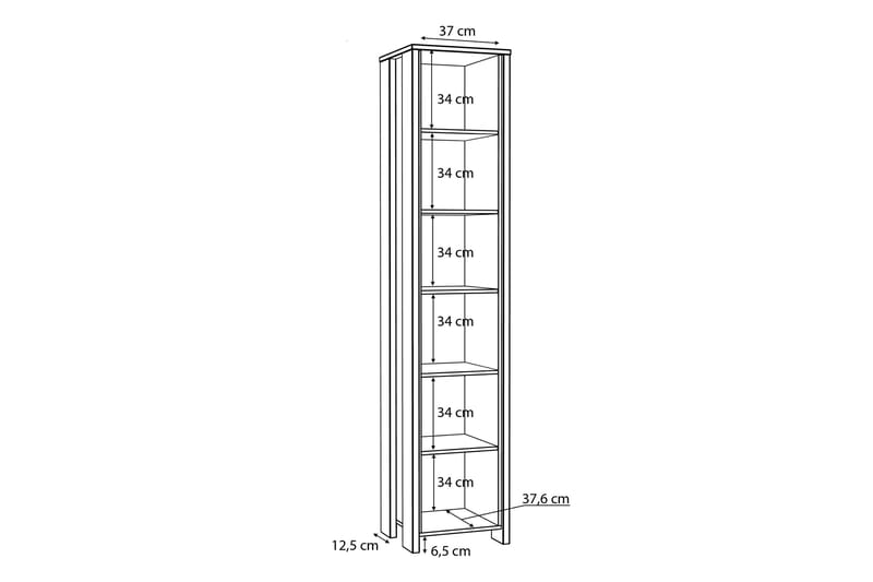 Kirjahylly Trevorton 42x47 cm - Ruskea - Säilytys - Hylly - Kirjahylly