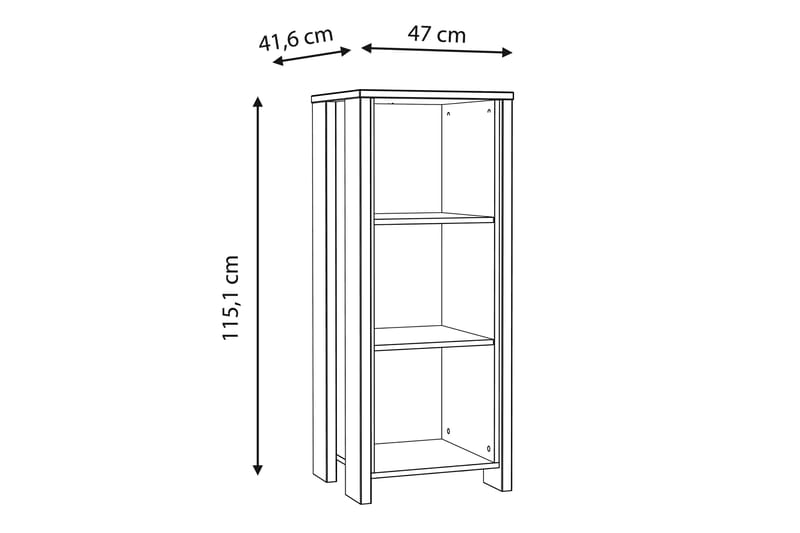 Kirjahylly Trevorton 47x115 cm - Tummanruskea - Kirjahylly - Hylly