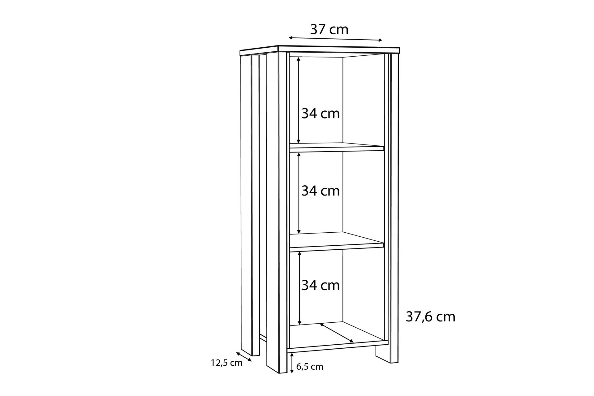 Kirjahylly Trevorton 47x115 cm - Tummanruskea - Säilytys - Hylly - Kirjahylly