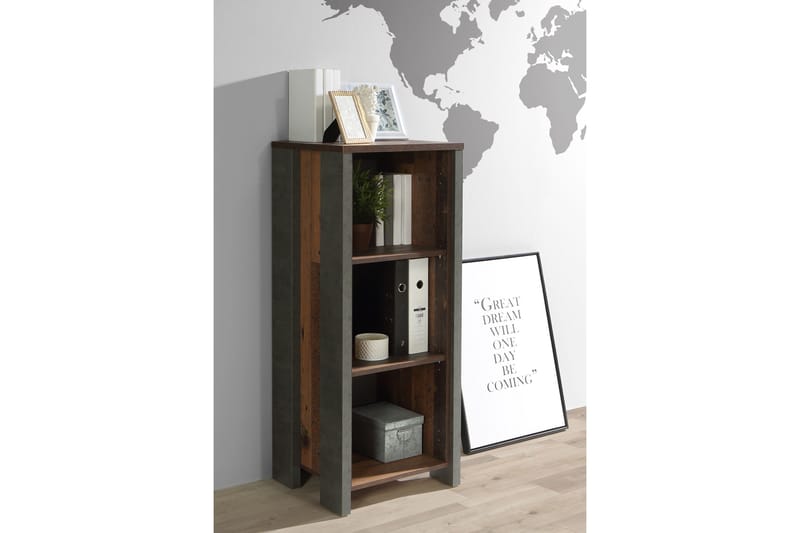 Kirjahylly Trevorton 47x115 cm - Tummanruskea - Säilytys - Hylly - Kirjahylly