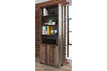 Kirjahylly Trevorton 87x220 cm - Ruskea/Harmaa - Säilytys - Hylly - Kirjahylly