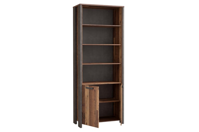 Kirjahylly Trevorton 87x220 cm - Ruskea/Harmaa - Säilytys - Hylly - Kirjahylly