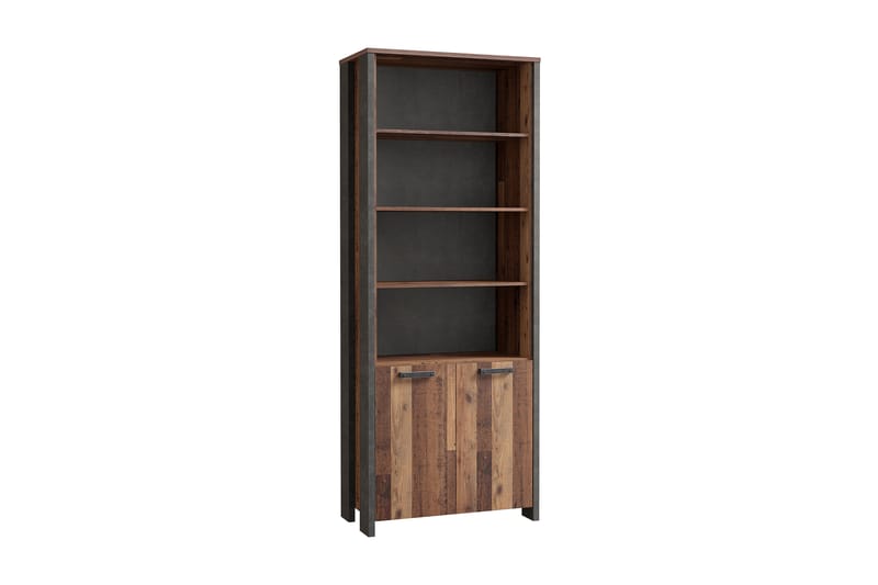 Kirjahylly Trevorton 87x220 cm - Ruskea/Harmaa - Säilytys - Hylly - Kirjahylly