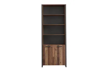 Kirjahylly Trevorton 87x220 cm - Ruskea/Harmaa - Säilytys - Hylly - Kirjahylly