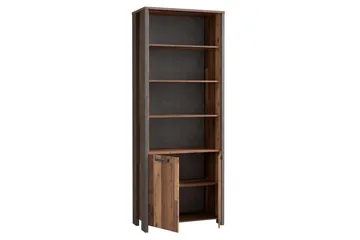 Kirjahylly Trevorton 87x220 cm - Ruskea/Harmaa - Säilytys - Hylly - Kirjahylly
