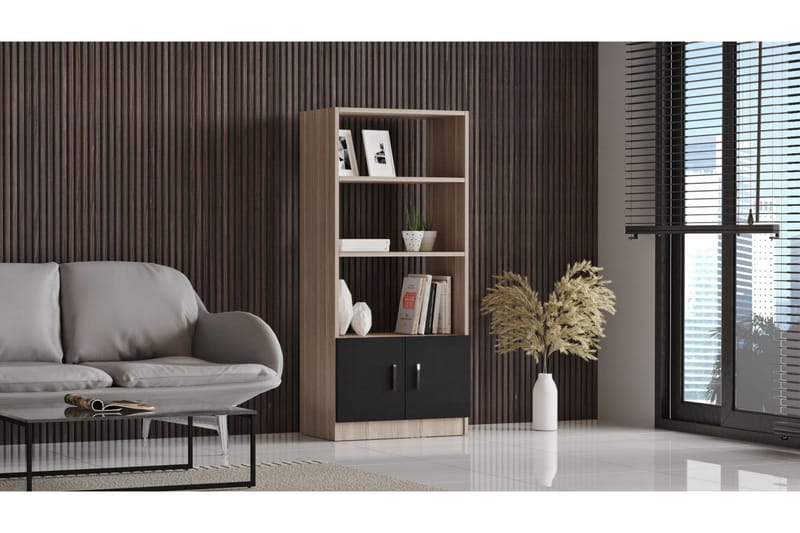Kirjahylly Tully 38x64 cm - Luonnonväri/Musta - Säilytys - Hylly - Kirjahylly