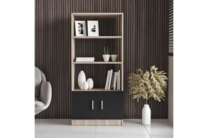 Kirjahylly Tully 38x64 cm - Luonnonväri/Musta - Säilytys - Hylly - Kirjahylly