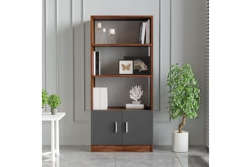 Kirjahylly Tully 38x64 cm - Tiikki/antrasiitti - Säilytys - Hylly - Kirjahylly