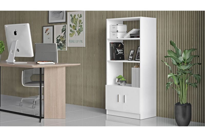Kirjahylly Tully 38x64 cm - Valkoinen - Säilytys - Hylly - Kirjahylly